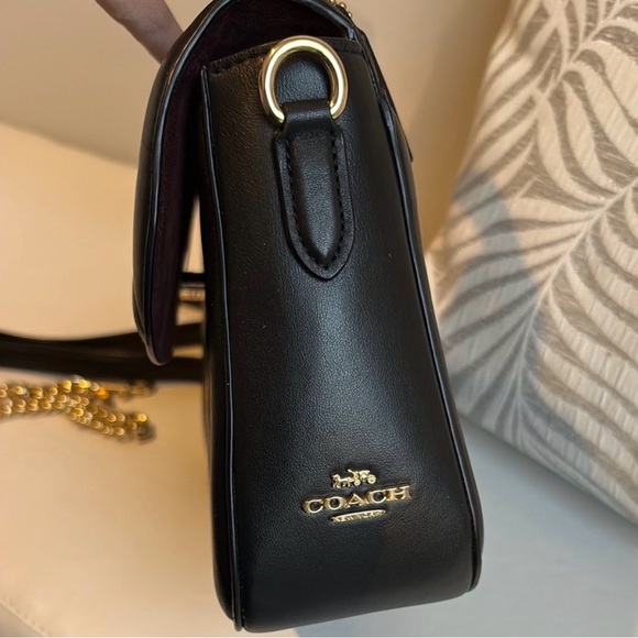 RARE Coach MARLIE Black Quilted Crossbody Bag - Picture 3 of 8